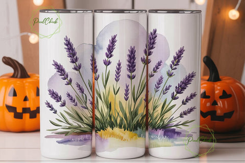 Lavender Field 20oz Tumbler Wrap Sublimation PixelChick 