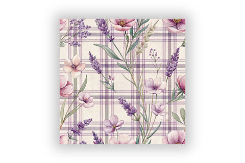 Lavender Floral Digital Paper Bundle, Seamless Watercolor Pattern Pack, Printable Scrapbook Paper, Purple Botanical Design Collection Digital Pattern FloridPrintables 