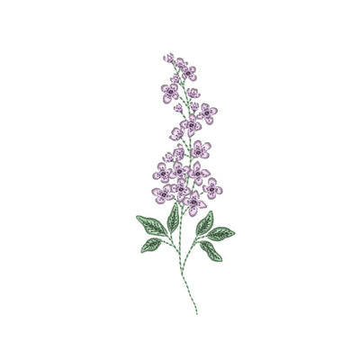 Lavender Floral Sprig Machine Embroidery Design, 5 sizes, Instant Download Embroidery/Applique DESIGNS Nino Nadaraia 