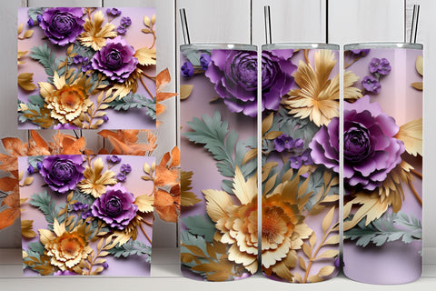 Lavender flower tumbler wrap | Sublimation PNG design | 3D floral Tumbler Wrap PNG Seamless Sublimation Designs Download, Png Sublimation 20oz Skinny Sublimation FloridPrintables 