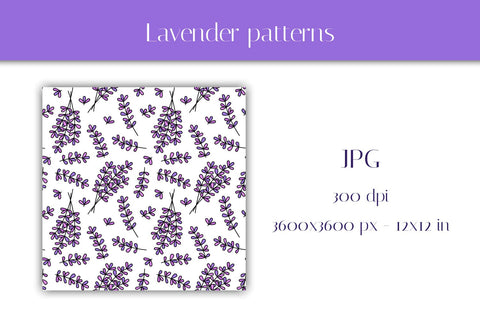 Lavender Flowers Digital Paper | Floral Patterns Collection for Scrapbooking, Craft, Designs | Cute Blossom JPG Paper | Digital Download Digital Pattern AnnaViolet_store 