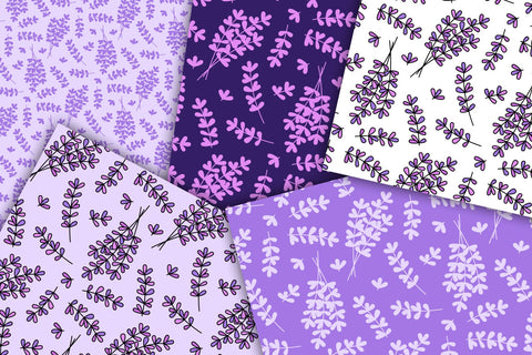 Lavender Flowers Digital Paper | Floral Patterns Collection for Scrapbooking, Craft, Designs | Cute Blossom JPG Paper | Digital Download Digital Pattern AnnaViolet_store 