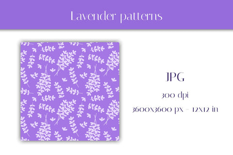 Lavender Flowers Digital Paper | Floral Patterns Collection for Scrapbooking, Craft, Designs | Cute Blossom JPG Paper | Digital Download Digital Pattern AnnaViolet_store 