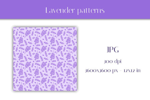 Lavender Flowers Digital Paper | Floral Patterns Collection for Scrapbooking, Craft, Designs | Cute Blossom JPG Paper | Digital Download Digital Pattern AnnaViolet_store 