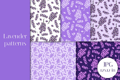 Lavender Flowers Digital Paper | Floral Patterns Collection for Scrapbooking, Craft, Designs | Cute Blossom JPG Paper | Digital Download Digital Pattern AnnaViolet_store 