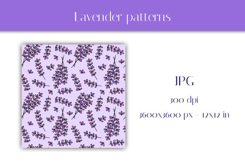 Lavender Flowers Digital Paper | Floral Patterns Collection for Scrapbooking, Craft, Designs | Cute Blossom JPG Paper | Digital Download Digital Pattern AnnaViolet_store 