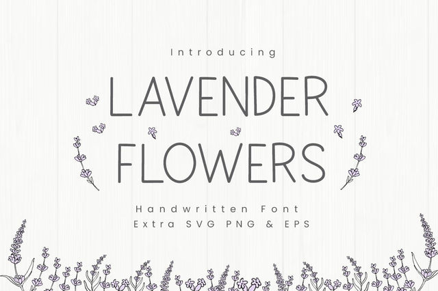 Lavender Flowers Font Manjali_Studio 