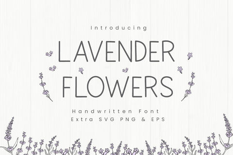 Lavender Flowers Font Manjali_Studio 