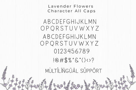 Lavender Flowers Font Manjali_Studio 