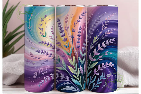 Lavender Galaxy 20oz Tumbler Wrap Sublimation PixelChick 