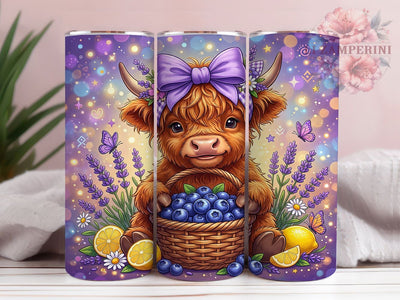 Lavender Highland Cow 20oz Tumbler, Lavender Highland, Highland Cow Tumbler, Lavender Cow Tumbler, Lavender Cow PNG, Highland Cow PNG, Lavender Tumbler, Cow Tumbler Wrap Sublimation Li Zamperini 