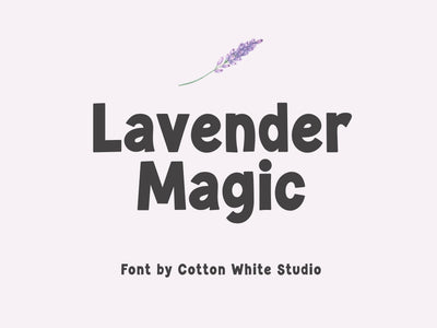 Lavender Magic Font Cotton White Studio 