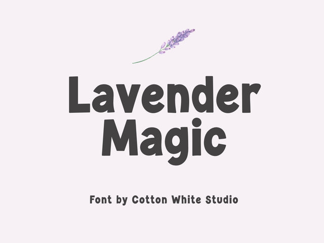 Lavender Magic Font Cotton White Studio 