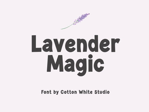 Lavender Magic Font Cotton White Studio 