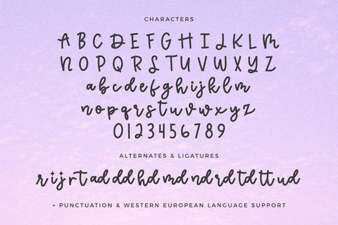 Lavender Sky Script Font Beck McCormick 