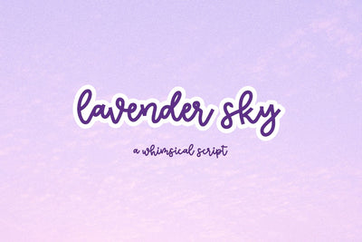 Lavender Sky Script Font Beck McCormick 
