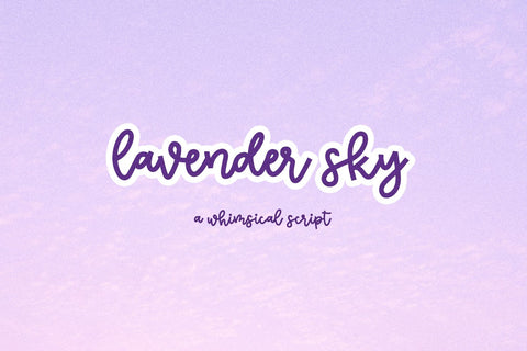 Lavender Sky Script Font Beck McCormick 