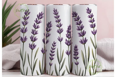Lavender Sprigs 20oz Tumbler Design Sublimation PixelChick 