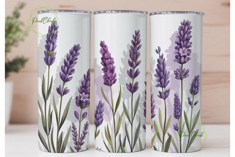 Lavender Sprigs 20oz Tumbler Design Sublimation PixelChick 