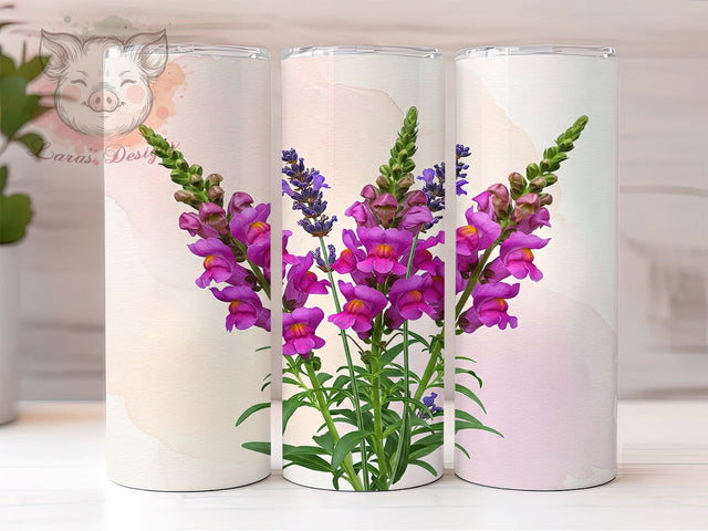 Lavender Spring Flower 20oz Tumbler Wrap, Spring Flower Design, 20oz Sublimation Tumbler, Floral Drinkware, Gift for Her, Purple Flower Tumbler, Spring Decor Tumbler Sublimation Lara' s Designs 