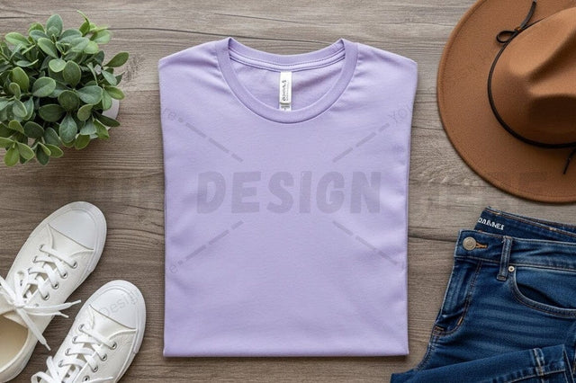 Lavender t-shirt mockup design Mock Up Photo Regulrcrative 