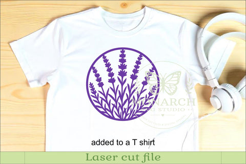 Lavender Wall Art SVG Botanical Flower Sign Laser Cut File SVG APInspireddesigns 