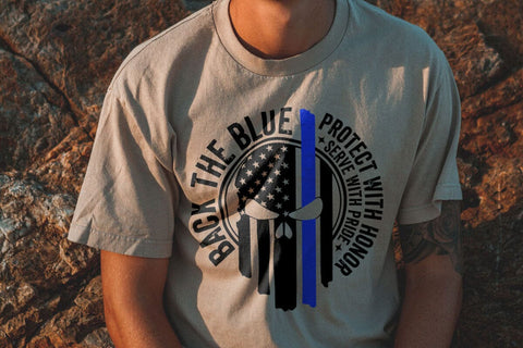 Law Enforcement Police Themed Blue Line USA Flag Vector T-shirt Design Svg File, Police Officer svg files for cricut SVG DesignDestine 