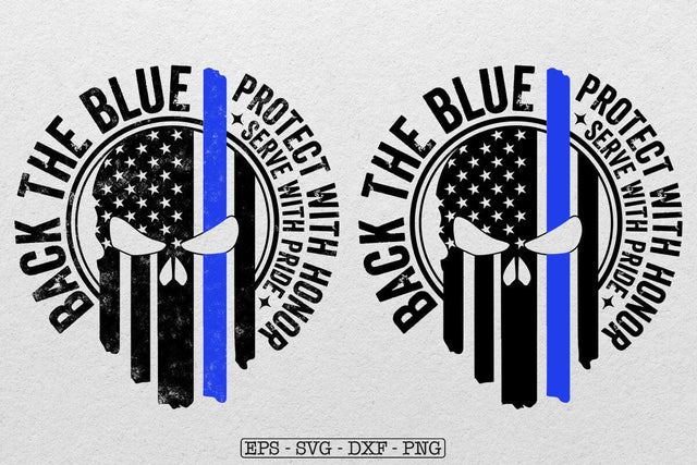 Law Enforcement Police Themed Blue Line USA Flag Vector T-shirt Design Svg File, Police Officer svg files for cricut SVG DesignDestine 