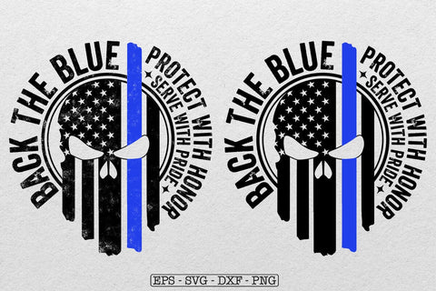 Law Enforcement Police Themed Blue Line USA Flag Vector T-shirt Design Svg File, Police Officer svg files for cricut SVG DesignDestine 