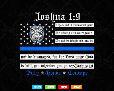 Law Enforcement Police Themed Blue Line USA Flag Vector T-shirt Design Svg File, Police Officer svg files for cricut SVG DesignDestine 