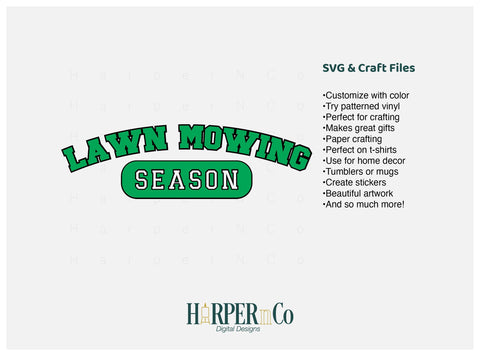 Lawn Mowing Season Laser SVG EPS Cut File SVG HarperNCo 