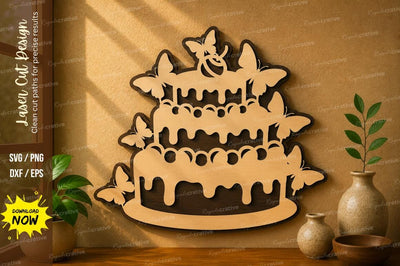 Layer Cake Design laser cut svg File SVG Regulrcrative 