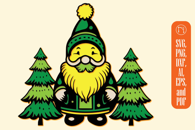 Layer Christmas Gnome Cricut SVG SVG MD JOYNAL ABDIN 