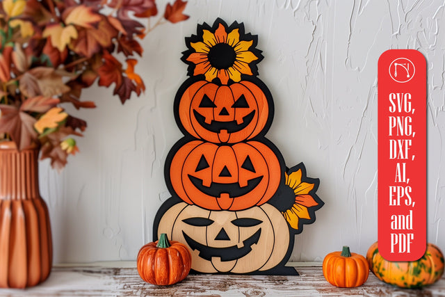 Layer Pumpkin Stack with Sunflowers SVG SVG MD JOYNAL ABDIN 