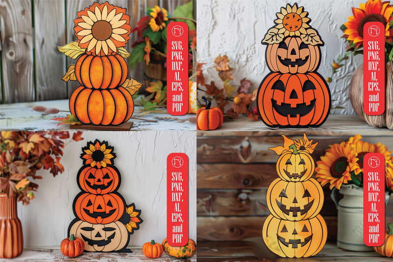 Layer Pumpkin Stack with Sunflowers SVG SVG MD JOYNAL ABDIN 