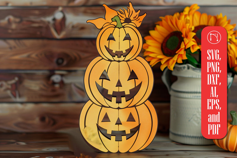 Layer Pumpkin Stack with Sunflowers SVG SVG MD JOYNAL ABDIN 
