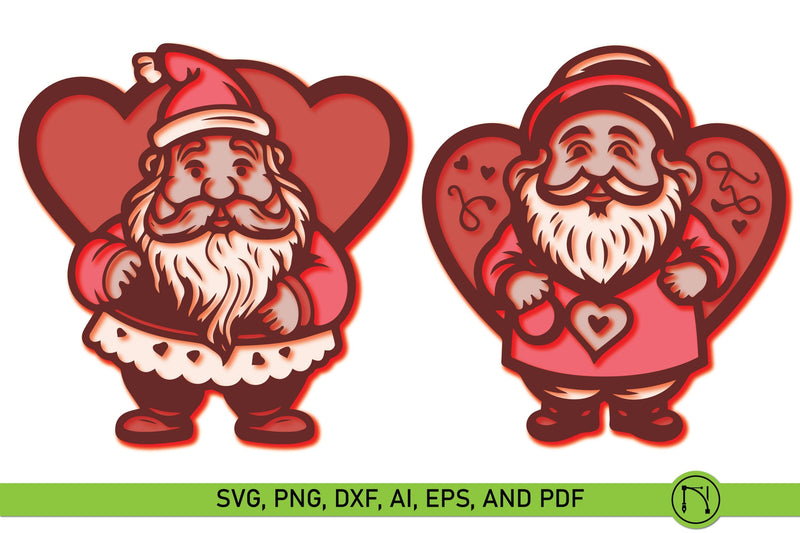 Layer Valentine Gnome SVG Bundle - So Fontsy