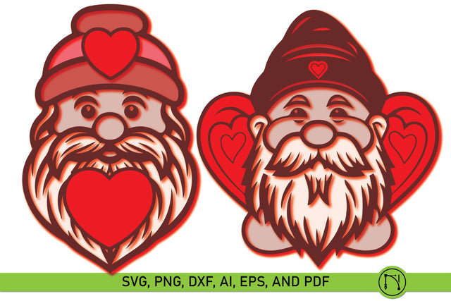 Layer Valentine Gnome SVG Bundle SVG MD JOYNAL ABDIN 