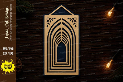 Layered Arch Frame Laser Cut SVG Design SVG Regulrcrative 