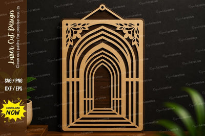 Layered Archway SVG | Decorative Laser Cut Frame Design SVG Regulrcrative 