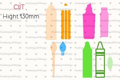 Layered bookmarks for kids svg, Back to school, Laser cut template SVG AnastasiyaArtDesign 