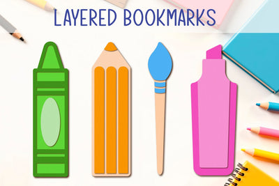 Layered bookmarks for kids svg, Back to school, Laser cut template SVG AnastasiyaArtDesign 