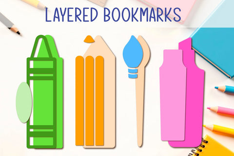 Layered bookmarks for kids svg, Back to school, Laser cut template SVG AnastasiyaArtDesign 