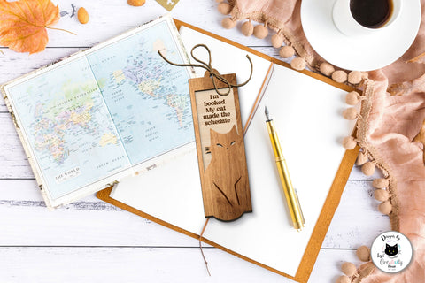 Layered Cat Bookmark Laser Cut Set SVG Ivy's Creativity House 