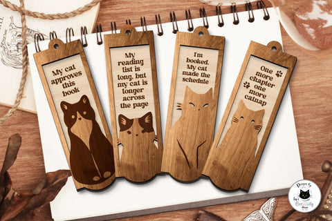Layered Cat Bookmark Laser Cut Set SVG Ivy's Creativity House 