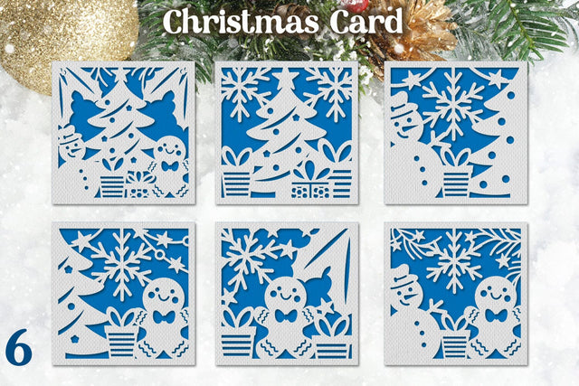 Layered Christmas cards svg, Winter decoration svg papercut SVG AnastasiyaArtDesign 