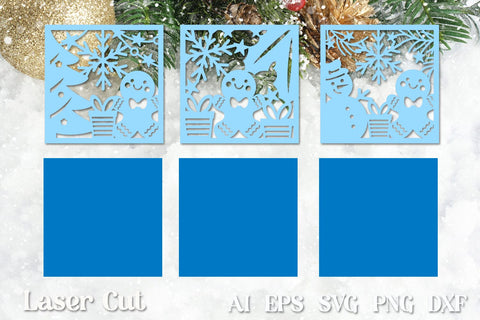 Layered Christmas cards svg, Winter decoration svg papercut SVG AnastasiyaArtDesign 