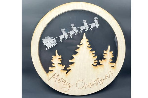 Layered Christmas Door Hanger Laser SVG SVG Crafting With Brenna 