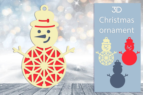 Layered Christmas ornaments svg, 3d ornaments Laser cut template SVG AnastasiyaArtDesign 