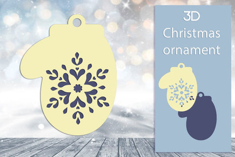 Layered Christmas ornaments svg, 3d ornaments Laser cut template SVG AnastasiyaArtDesign 